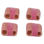 (L)4pcs Bunion Toe Separators Reduce Friction Flexible Big Toe Straightener Pink