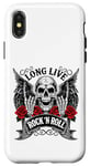 Coque pour iPhone X/XS Long Live Rock And Roll Rock&Roll Vintage Guitares électriques