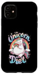 Coque pour iPhone 11 Unicorn Diet Magical Rainbow Unicorn Princess