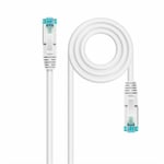 Slange NANOCABLE Cable de Red Cat.7 600MHZ LSZH SFTP PIMF AWG26, Blanco, 30 cm 30 cm