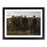 Winslow Homer Prisoners from the Front Classic Painting Framed Wall Art Print, Ready to Hang Picture for Living Room Bedroom Home Office Décor, Black A4 (34 x 25 cm)