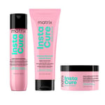 MATRIX - Routine Réparatrice - Shampoing + Masque + Baume - Répare et Renforce les liaisons, Adoucie et Lisse - Instacure Build-A-Bond