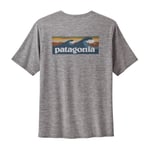 Patagonia Mens Cap Cool Daily Graphic Shirt- Waters (Grå (BL ABALONE BLUE: FEATHER GREY) Large)