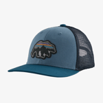 Patagonia Kids Trucker Hat, caps barn Back for Good Bear: Pigeon Blue 66032 2020
