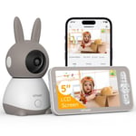 ieGeek 2K/5" Babyphone Caméra Bebe PTZ 360° Vision Nocturne/Suivi Automatique