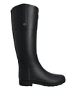 Hunter Womens Refined Riding Boot, Black, Size 8, Women