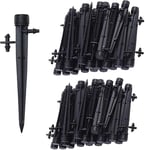 100 Pièces Micro-asperseur D'irrigation Goutte à Goutte, 360 Degrés 8 Trous d'eau Flux Irrigation Emetteurs pour Tube de 1/4 (4-7mm), pour Système D'irrigation Goutte à Goutte de Jardin,Noir