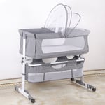 Skecten - Berceau cododo, Lit cododo inclinable berceau bébé gris 925870-87cm