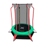 Ultrasport Trampoline de jardin Uni-Jump, trampoline pour enfants, Ø 244 cm, set de trampoline complet comprenant tapis de saut, filet de sécurité, poteau de filet rembourré et couvre-bord, Bleu