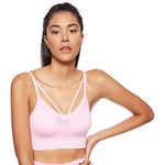 Nike Seamless Light Bra Soutien-Gorge de Sport Femme, Pink Rise/White, FR : S (Taille Fabricant : S)