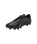 Puma Men Ultra Play Fg/Ag Soccer Shoes, Puma Black-Copper Rose, 46 EU