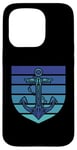 Coque pour iPhone 15 Pro Anchor Blue Sea Rétro