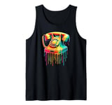 Dripping Paint Art Vintage Telephone Landline Dial Tank Top