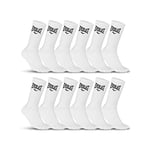 Chaussette Homme Résistantes - Lot de 12 - Chaussettes Sport Homme, Atout Performance & Douces, Blanc, Taille 43/46