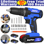 2024 NEW 21V CORDLESS DRILL DRIVER LI-ION ELECTRIC SCREWDRIVER BATTERY COMBI SET