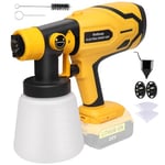 Système de pulvérisation de peinture murale sans fil pour batterie DEWALT 20 V, pistolet pulvérisateur de peinture avec réservoir de peinture de 800 ml, 2 buses, 2 papiers filtrants, pistolet