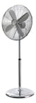 NORDIC HOME Kraftfull Golvfläkt i metall, 60W, 450mm, 3-lägen, Krom