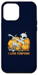 Coque pour iPhone 15 Plus I Love Pumpkins Funny Alien Pumpkin Halloween Humour