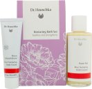 Dr. Hauschka Restoring Bath Set 100ml Rose Nurturing Bath Essence + 30ml Rose Nurturing Body Cream