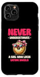 iPhone 11 Pro Never Underestimate A Girl Who Likes Eating Bagels Case