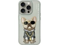 Nimmy Iphone 15 Pro 6.1" Case Gray/Grey Glasses Cool Dog