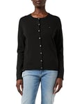 Tommy Hilfiger Women's Heritage Button-up Cardigan Cardigan, Black (Masters 017), (Manufacturer size: XX-Small)