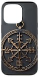 Coque pour iPhone 13 Pro Vegvisir Pendentif boussole viking mythologie nordique runes