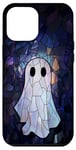 Coque pour iPhone 12 Pro Max Coque Halloween Fantôme Vitrail Style pour Téléphone