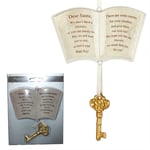 11cm Santa's Magic Key with Book Ornament Novelty Christmas Gift