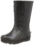 Fitflop Boy's Unisex Kids Toddler Wonderwelly Sparkle Fashion Boot, Black Glitter, 8 UK Child