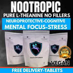 L-Theanine 60 Vegan Capsules Nootropic Mental Focus Calm Mind Stress Relief