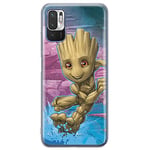 ERT GROUP Coque de téléphone Portable pour Xiaomi REDMI Note 10 5G / POCO M3 Pro Original et sous Licence Officielle Marvel Motif Groot 001 adapté à la Forme du téléphone Portable, Coque en TPU