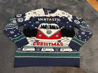 VW Camper Christmas Jumper TU Knit Volkswagen Van Vantastic - Size 2XL (NEW)