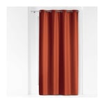 Douceur D'intérieur - Rideau a oeillets metal 140 x 280 cm polyester uni essentiel Terracotta - Terracotta