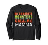 My Favourite Monsters Call Me Mamma Funny Halloween Women Long Sleeve T-Shirt