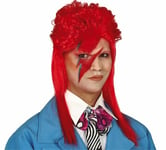 70s David Bowie Mullet Spiked Glam Punk Rock Star Music Fancy Dress Costume Wig