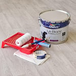 Dulux Valentine Le Blanc Finition Parfaite - Peinture Intérieure Murs, Plafonds et Boiseries - 98% d'opacité - Velours Blanc 10 L - Accessoires inclus