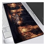 Dark Souls Tapis De Souris 800X300Mm Gaming Mousepad, Clavier Étendu, Tapis De Souris Professionnel De Jeu Mousepad avec Base De 3 Mm D'Épaisseur, pour Ordinateurs Portables, Pc, A