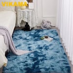 (Silkkivilla18-50X80CM)VIKAMA Tie-Dye Iso matto Olohuone Pörröinen Lattiamatto Superpehmeä Lastenhuoneen Liukumaton Kodinsisustus Makuuhuoneen matto Pesu