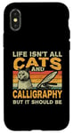 iPhone X/XS Retro Life Isn't All Cats And Calligraphy and Hand Lettering Case