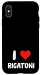 Coque pour iPhone X/XS I Love Rigatoni - Pâtes Cuisine Italienne Cook Chef Cooking