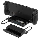 SABRENT Steam Deck Docking Station, 7-in-1 Steam Deck Dock with HDMI 4K@60Hz, USB-C 90W PD 3.0 charging, M.2 SSD Slot, Plus Ethernet Designed for Valve Steam Deck & Rog Ally (DS-SDNV)