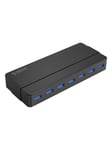 ORICO Hub 7xUSB 3.0 (black) USB-hub - USB 3.0 - 7 porter - Svart