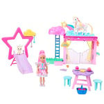 Barbie Chelsea Doll and Baby Pegasus Playset, Winged Horse Toys, A Touch of Magic Set with Stable, Pet Bunny and Accessories, JCW56