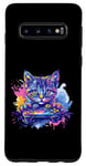 Coque pour Galaxy S10 manette de jeu gamer chat idée de jeu inspiration créative