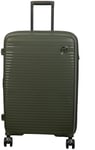 IT Luggage Hard Light Weight Expand Cabin 8 Wheel Suitcase - Olive