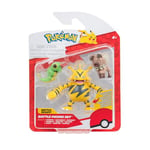 Pokémon PKW3892 – Figurine de Bataille – Raupy, Wuffels, Elektek, Figurines Officielles