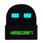 Minecraft Speltryckad Beanie Stickad Mössa Barn Pojkar Flickor Unisex Trend Klassisk Vinter Ull Varm Skidmössa Vändbar Present DB C