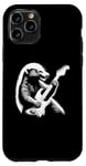 Coque pour iPhone 11 Pro Honey Badger Jouant Guitare Électrique Rock Star Guitariste