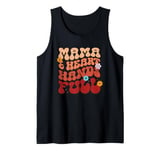 Mama Heart Hands Full Retro Floral Typography Tank Top